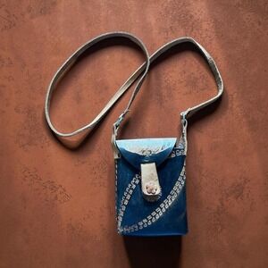 Handmade Leather Tooled Crossbody Bag